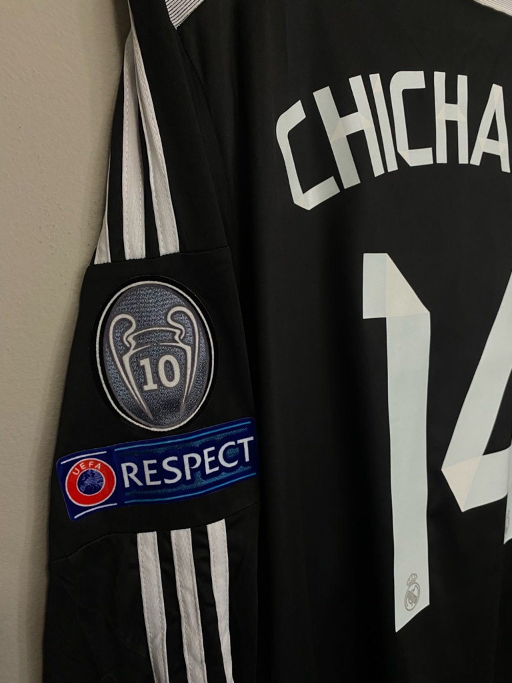 Real Madrid 2014/2015 Chicharito dragon black longsleeve soccer jersey - Picture 5 of 7
